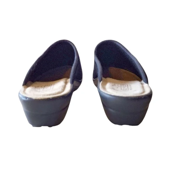 Fly Flot Nero Black Mesh Fabric Anatomic Mules Comfort Cushion  Italy 9  EU 40 - Picture 6 of 8